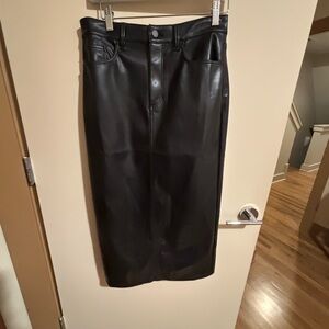 Faux Leather Pencil Skirt